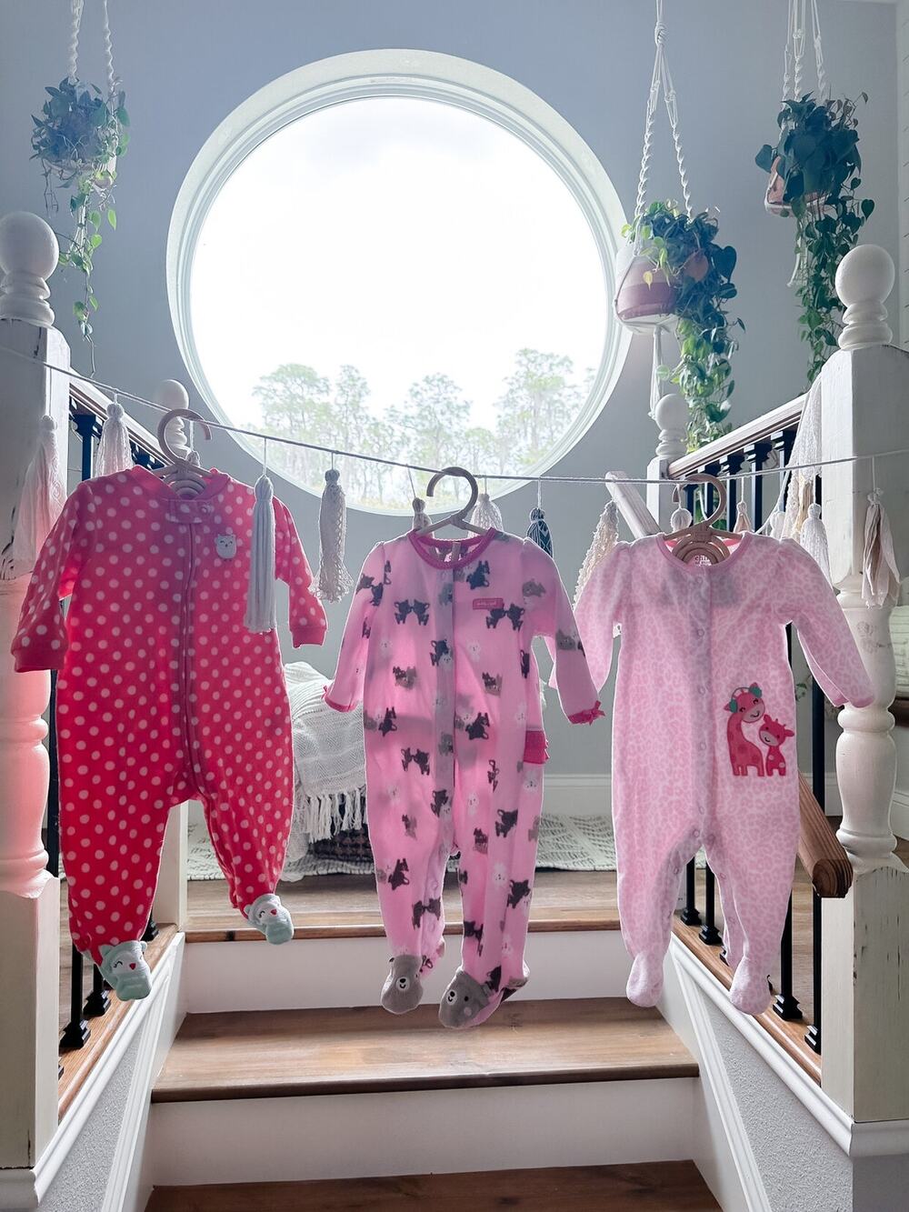 3 Cozy Fleece Footed Pajama Sleepers 3-6mths